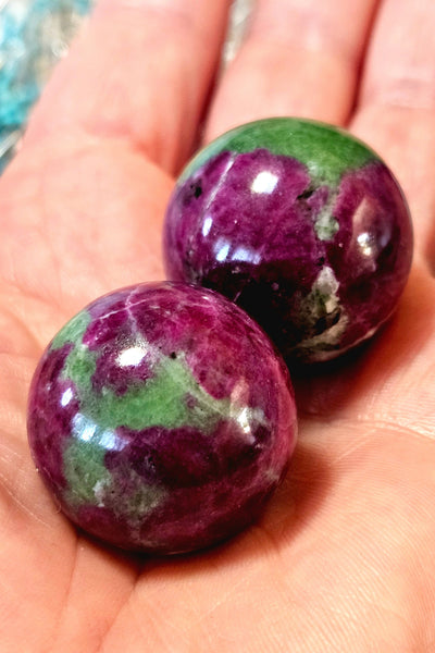 Ruby Zoisite Spheres