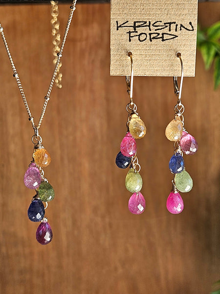 GF) Multi Color Sapphir Necklace  NWH7026G