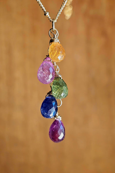 GF) Multi Color Sapphir Necklace  NWH7026G