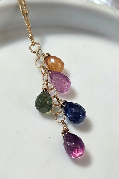 GF) Multi Color Sapphir Necklace  NWH7026G