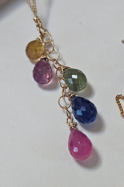 GF) Multi Color Sapphir Necklace  NWH7026G
