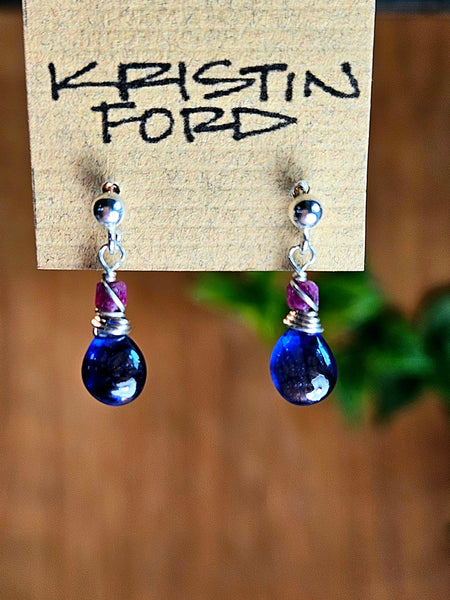 Blue Sapphire, Ruby & Tanzanite Necklace  NBL7926