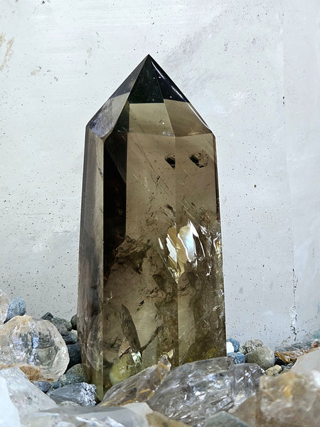 Smoky Citrine Tower with Phantoms & Rainbows