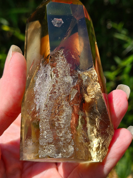 Smoky Citrine Tower with Phantoms & Rainbows