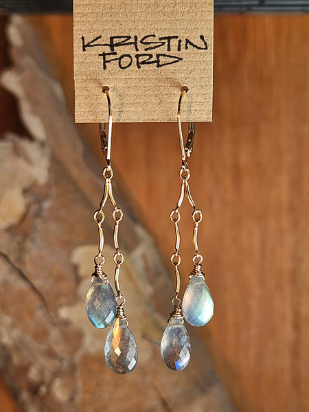 GF) One of a Kind Labradorite Necklace & Earring Set
