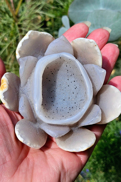 Druzy Agate Lotus