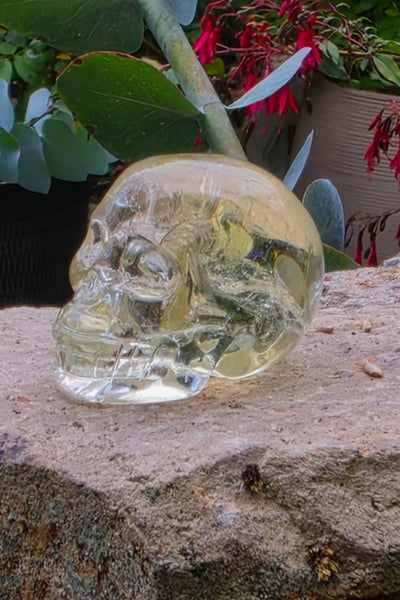 Lemon Quartz Skull — One of a Kind