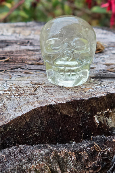 Lemon Quartz Skull — One of a Kind