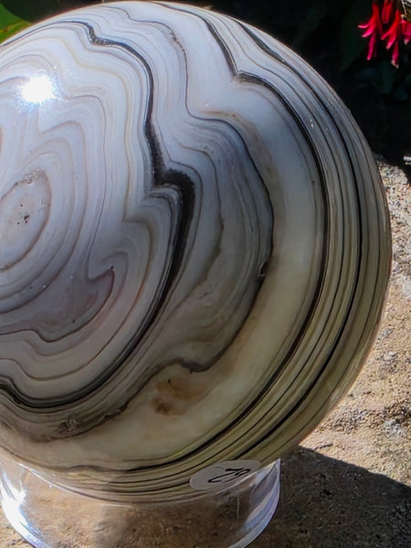 Banded Calcite Sphere - One of a Kind
