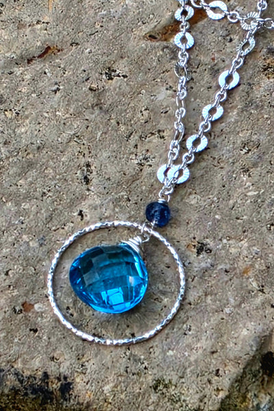 Blue Topaz & Kyanite Necklace  NBL8226LE