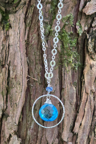Blue Topaz & Kyanite Necklace  NBL8226LE