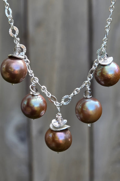 Chocolate Pearl Necklace  NBR1326