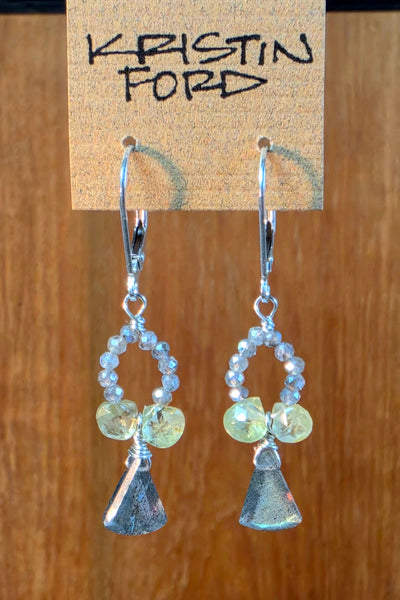 Labradorite, Grossular Garnet & Opal Necklace  NBK4426