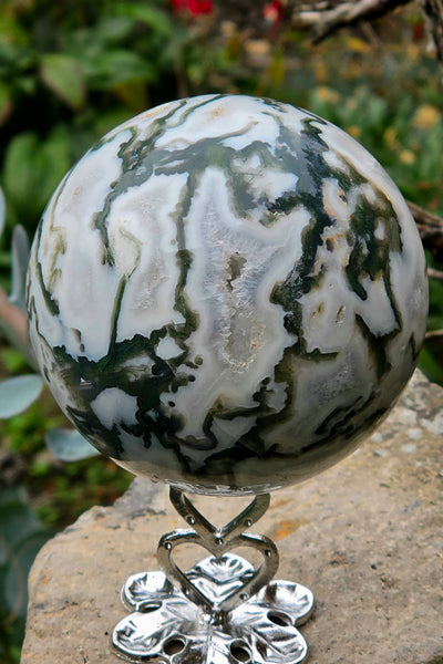 Moss Agate Sphere - One of a Kind