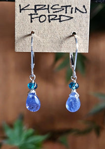 Tanzanite & London Blue Topaz Earrings EBL5023