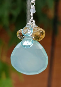 Chalcedony, Apatite & Citrine Necklace NBL1323