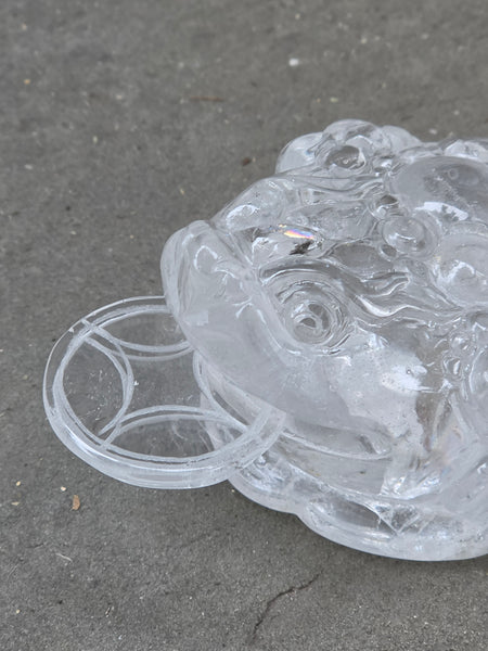 Rainbow Clear Quartz Money Toad — One of a Kind