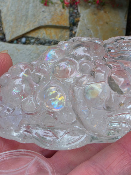 Rainbow Clear Quartz Money Toad — One of a Kind