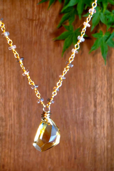 GF) Citrine & Andalusite Necklace  NBR3626G
