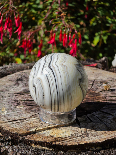 Banded Calcite Sphere - One of a Kind