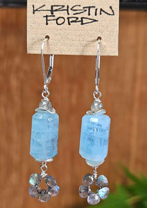 Aquamarine & Labradorite Earrings EWH4823LE