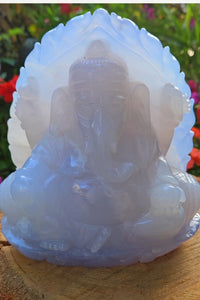 Blue Chalcedony Ganesha