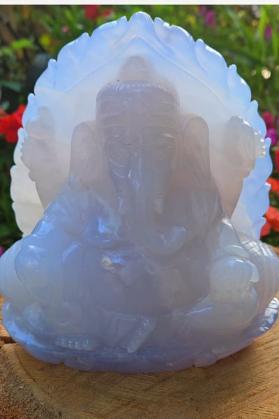 Blue Chalcedony Ganesha