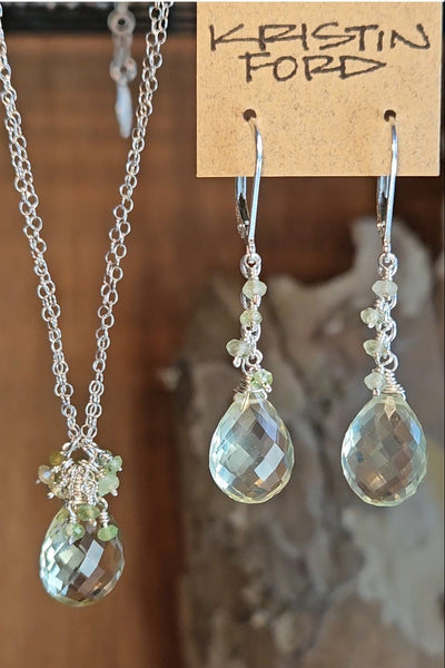 One of a Kind Lemon Quartz & Grossular (Green) Garnet Necklace