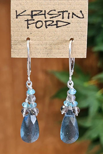 Aquamarine, Smoky Quartz, Andalusite, Blue Topaz & Apatite Necklace  NBL7725