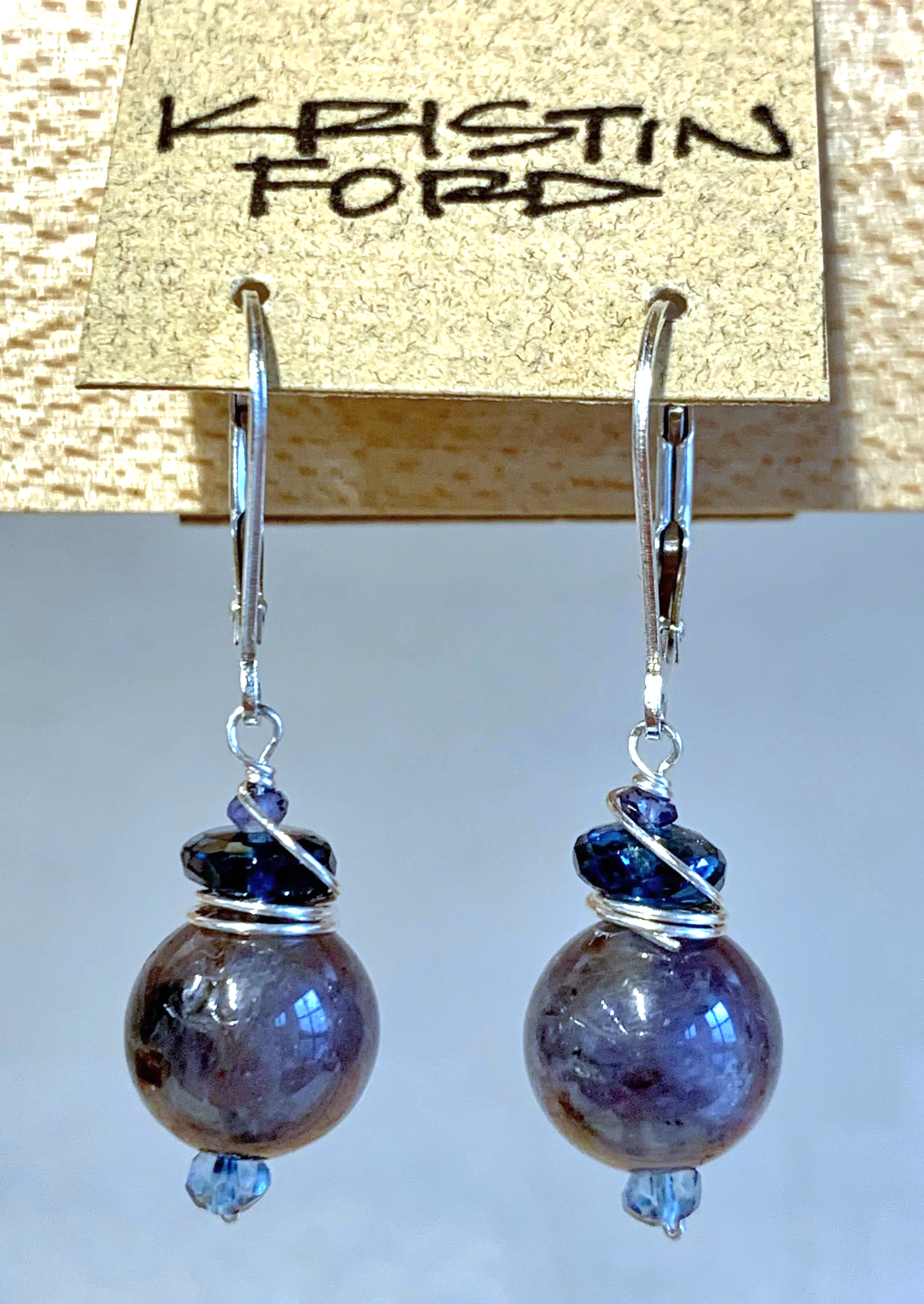Iolite & London Blue Topaz Earrings EBL6922