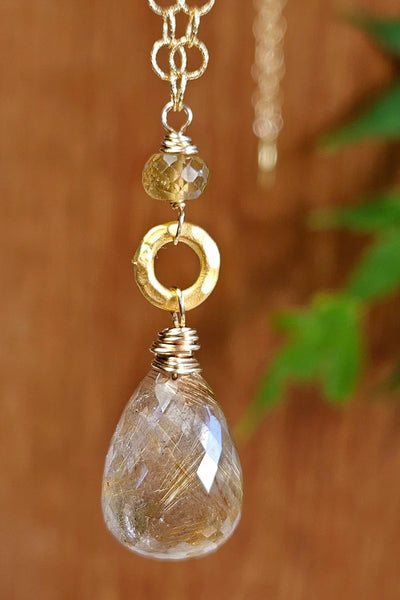 GF) Rutilated Quartz Earrings  EBR1024G