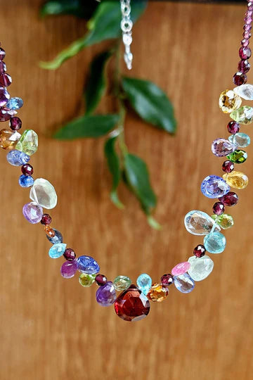 Garnet & Pink Topaz Earrings  ERD0926