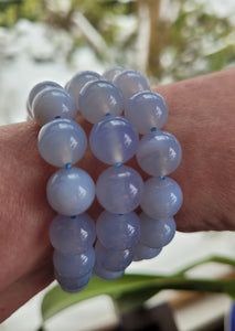 Blue Chalcedony Stretchy Bracelets
