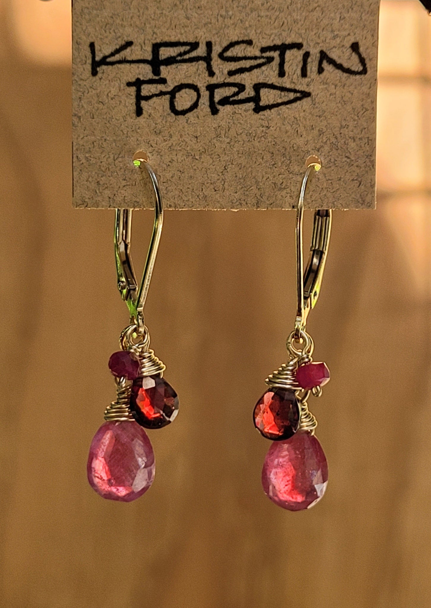 GF) Ruby & Garnet Earrings  ERD0213G
