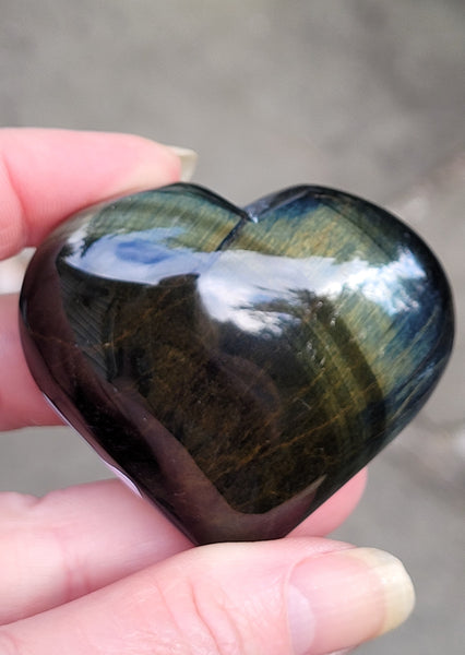 Blue Tigers Eye Hearts