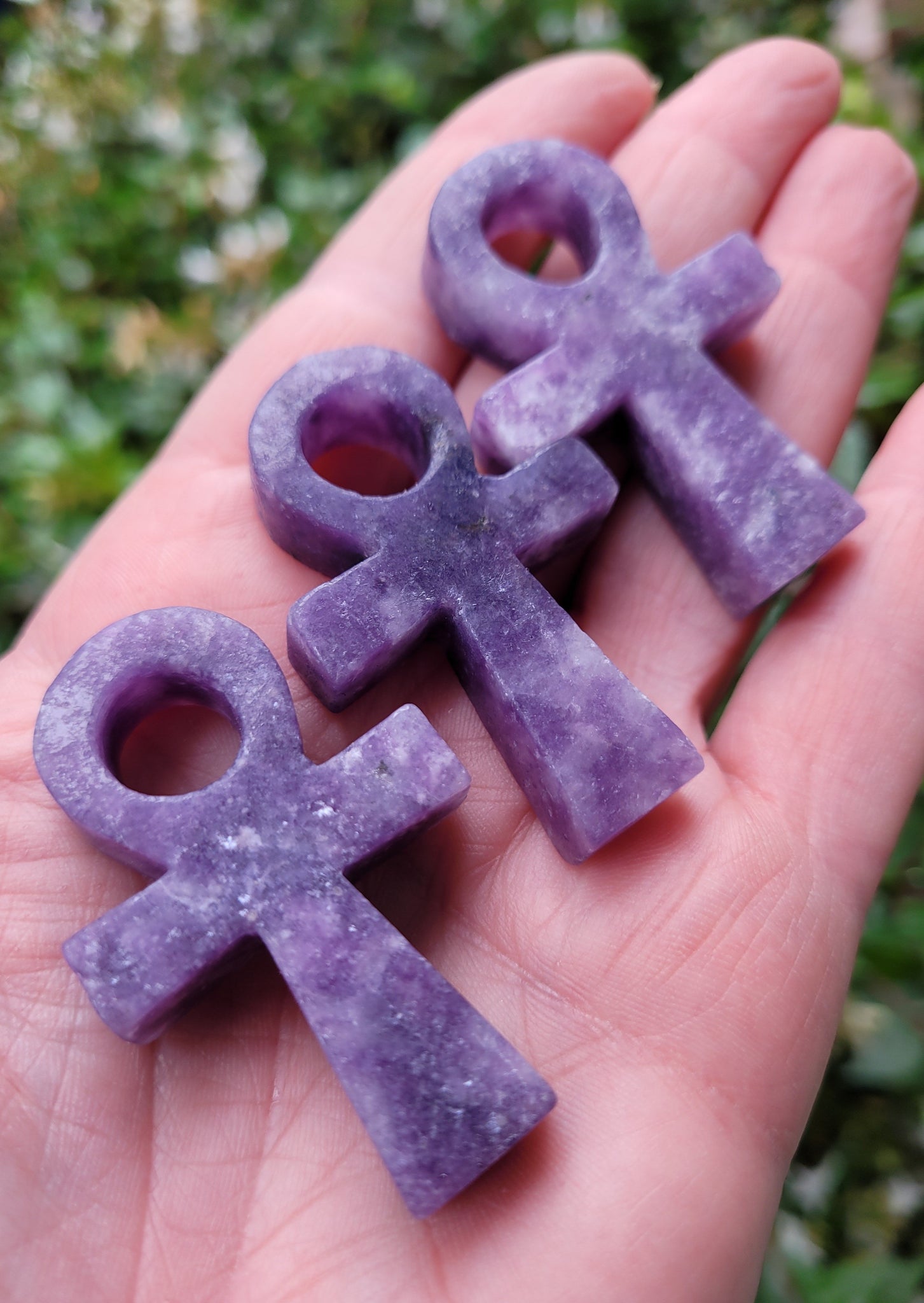 Lepidolite Ankh
