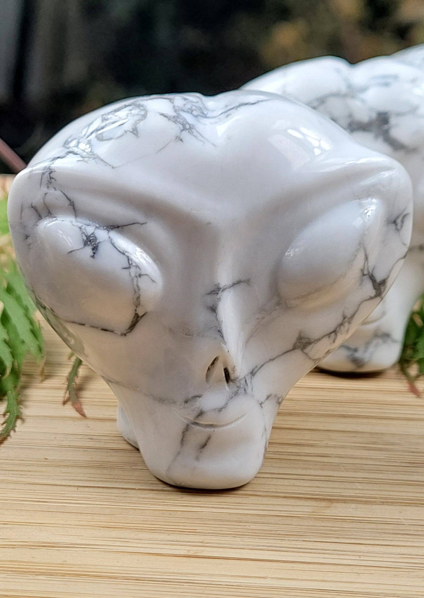 Howlite Star Being / Alien Head Skull