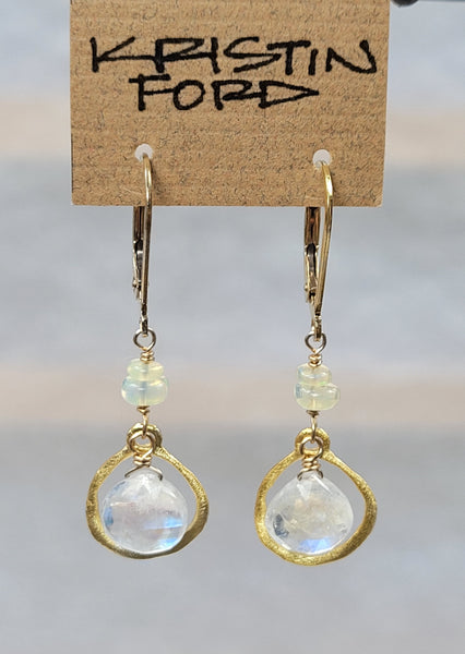 Rainbow Moonstone Earrings  EWH3114G