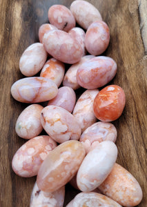 Pink Cherry Blossom Carnelian Tumbles 50% OFF SALE