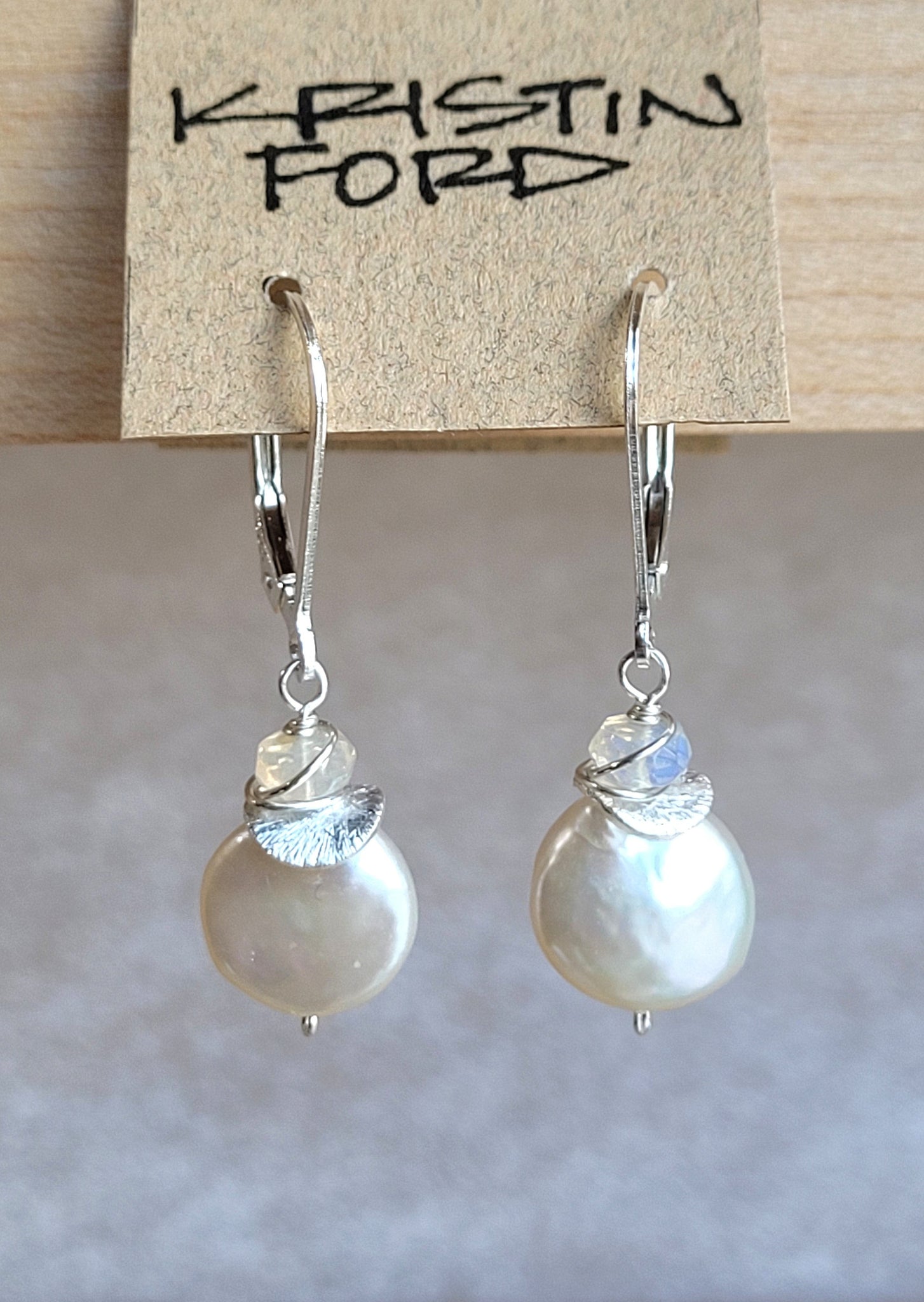 Fresh Water Pearl & Opal Earrings EWH2122 – kristinfordjewelry.com