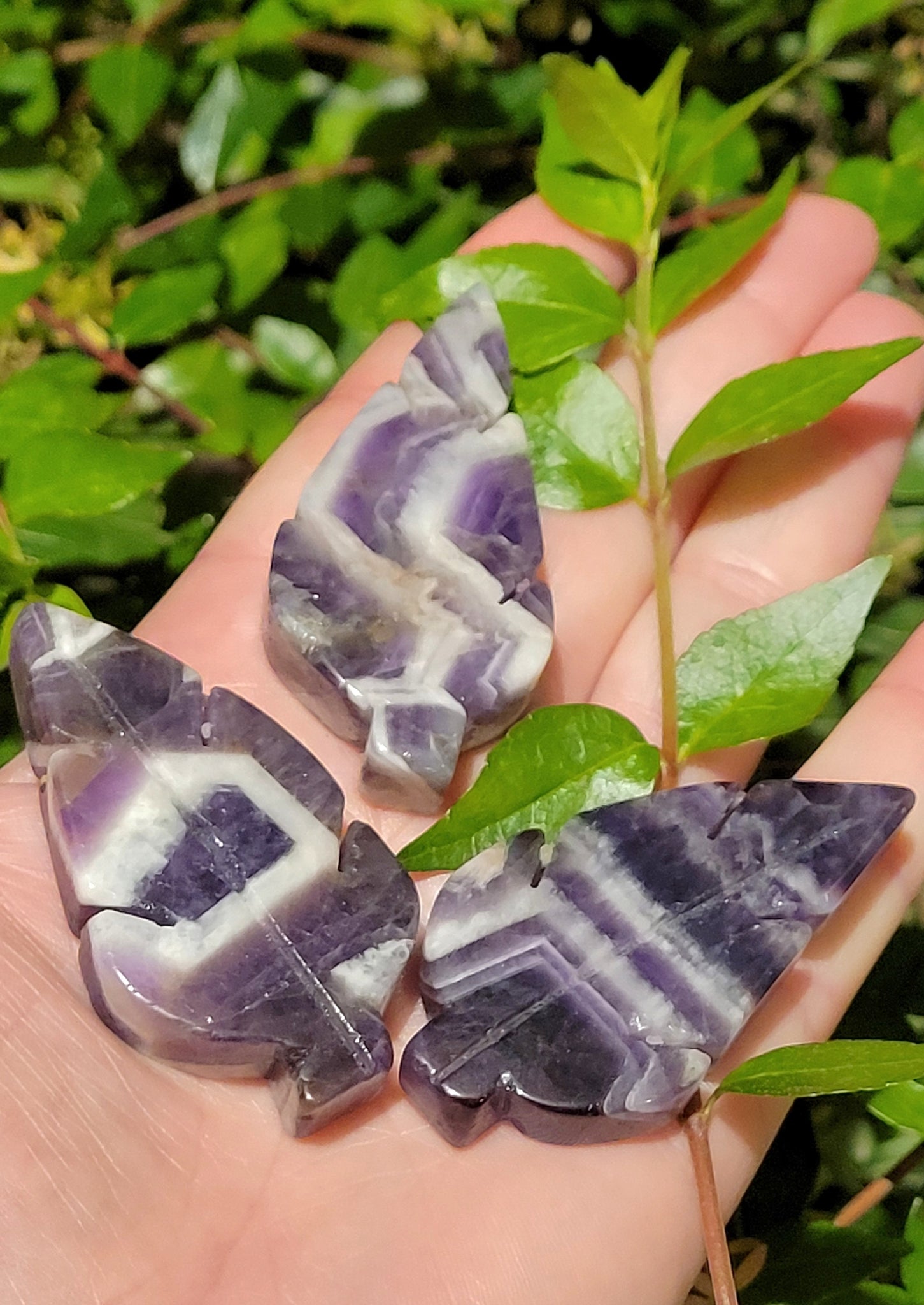 Chevron Dream Amethyst Leaf