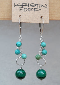 Malachite & Turquoise Earrings EGR1023