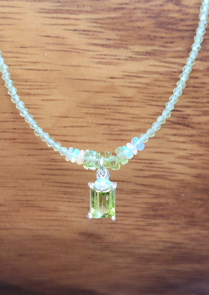 Peridot & Opal Necklace NGR0123