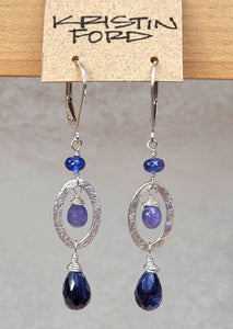 Sapphire & Tanzanite Earrings EBL2923
