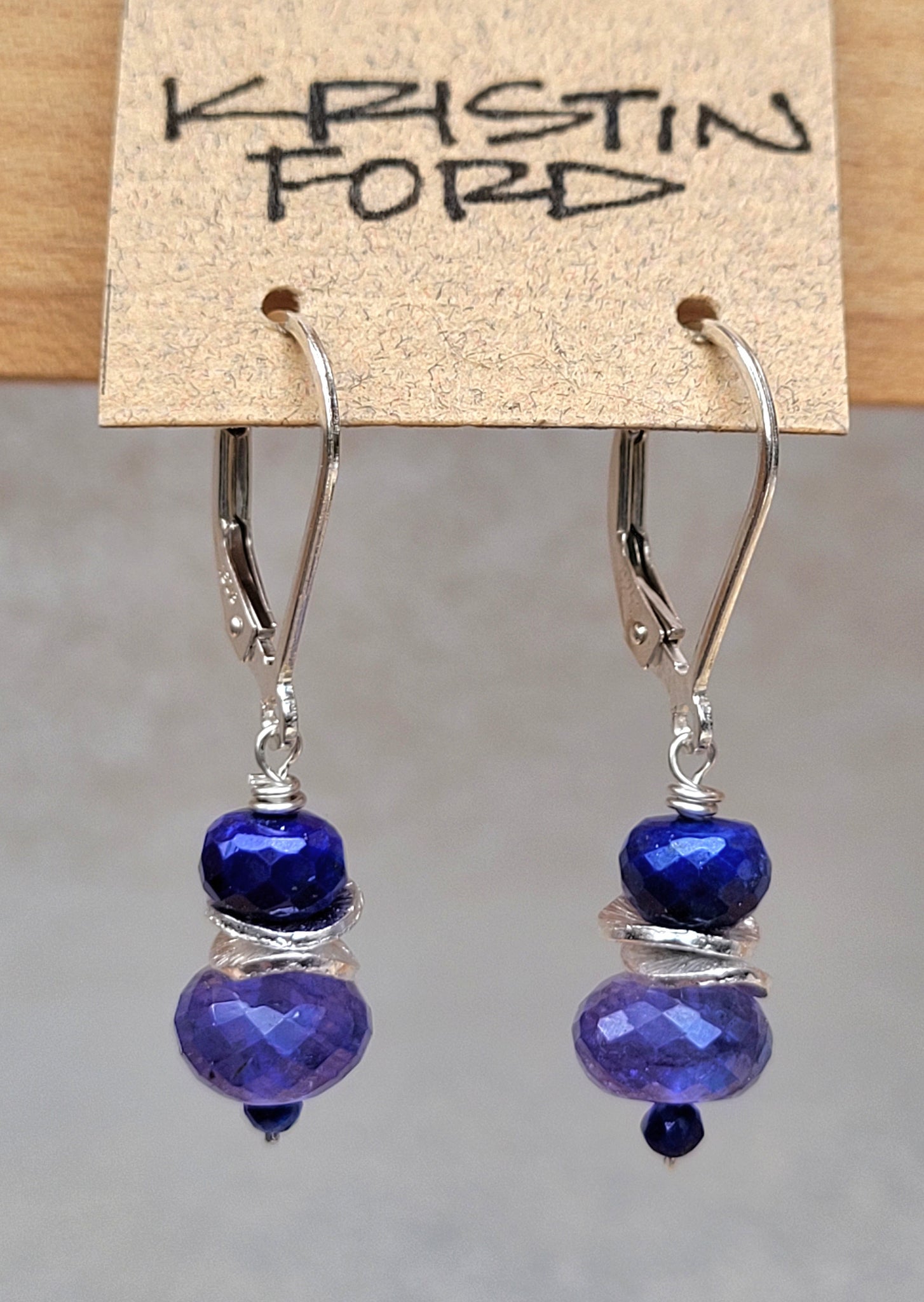 Tanzanite and Lapis Lazuli Earrings EBL3320