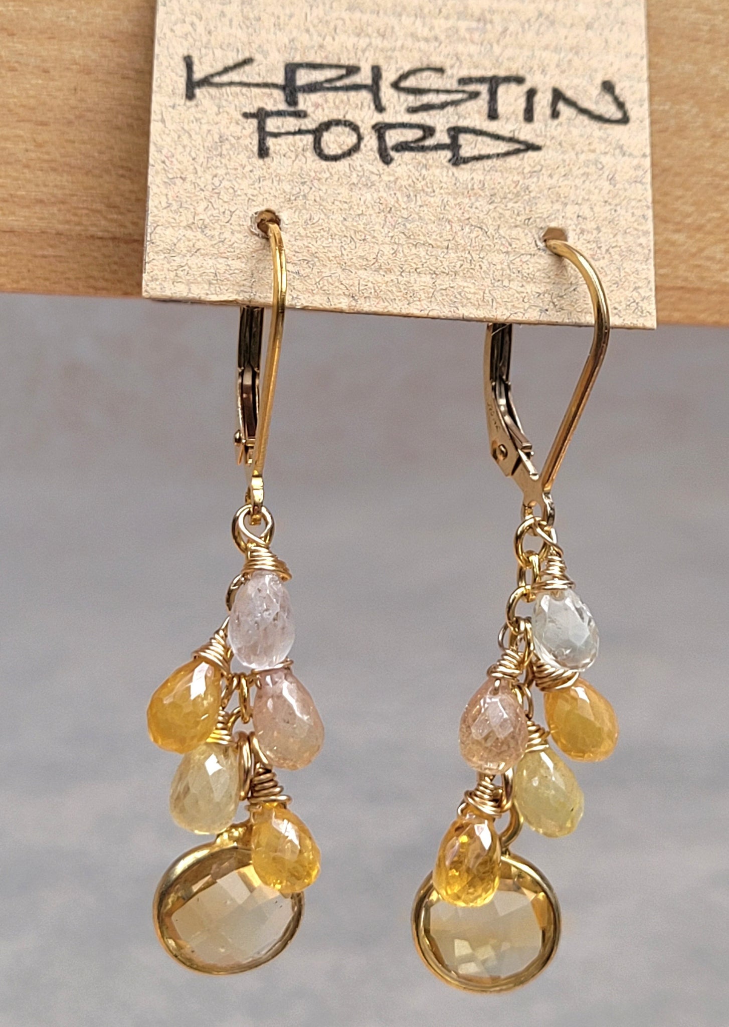 Citrine & Sapphire Earrings EBR1023G