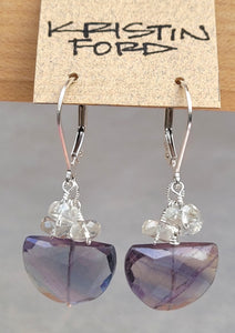 Fluorite & Ceylon Moonstone Earrings EWH0523