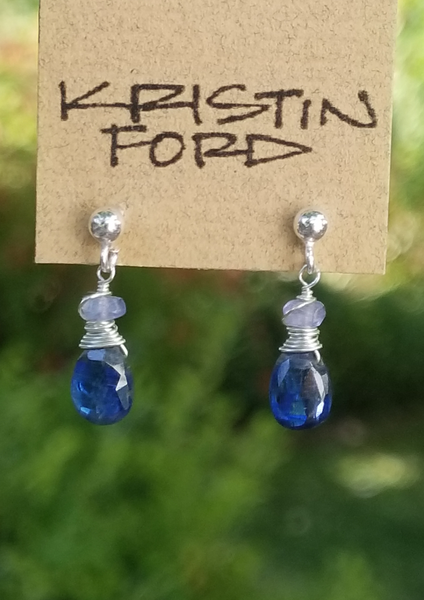 Kyanite & Tanzanite Earrings EBL0817