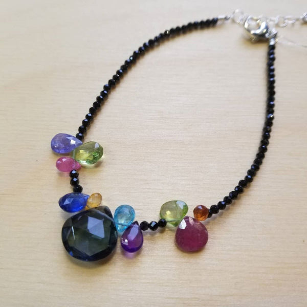 Multi Color Briolette Necklace NWH3112