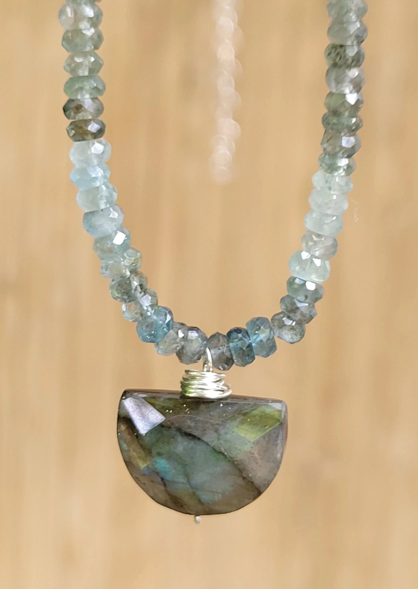 Labradorite & Aquamarine Necklace NBK1822